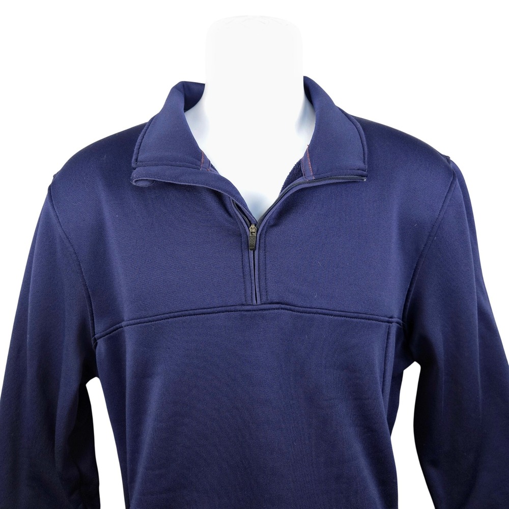 Rhone Quarter‎ Zip Pullover Athletic Training Layering Top Navy Blue L